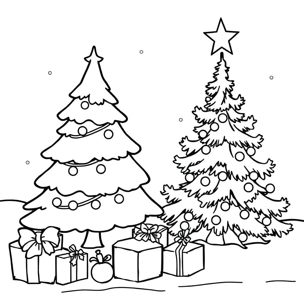 Clip Art Coloring Pages Christmas