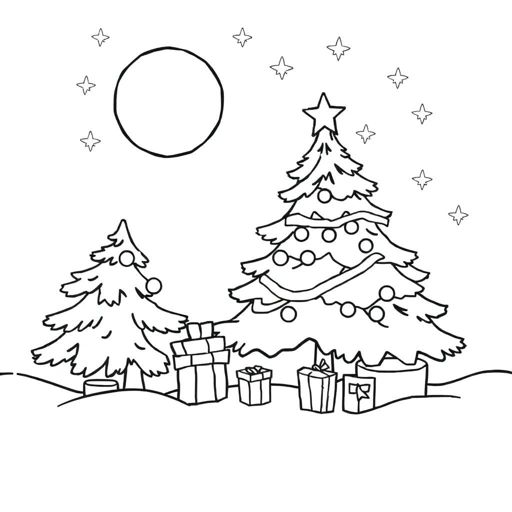 Clipart Christmas Coloring Pages