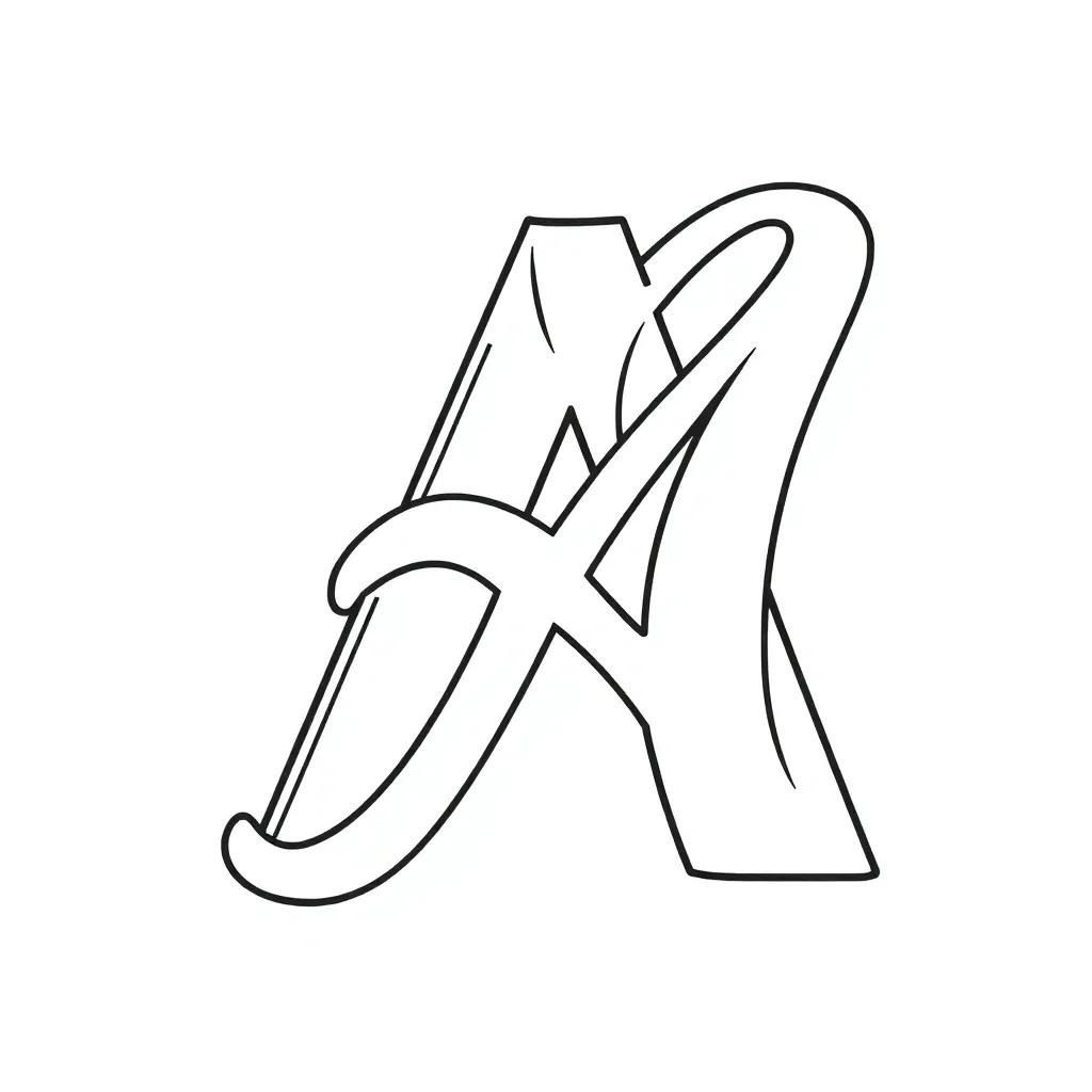 Color Page Letter A Color Page Letter A