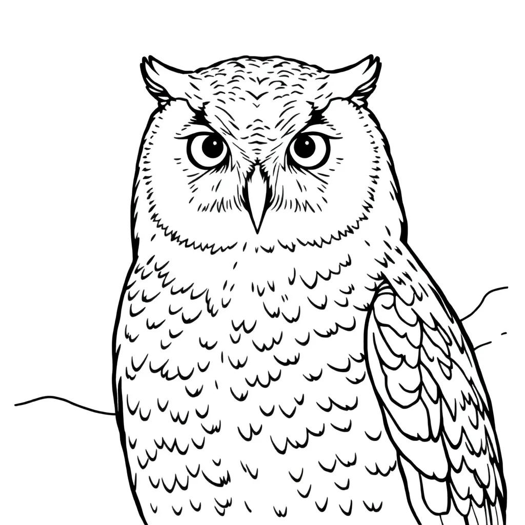 Coloring Pages Of Snowy Owl