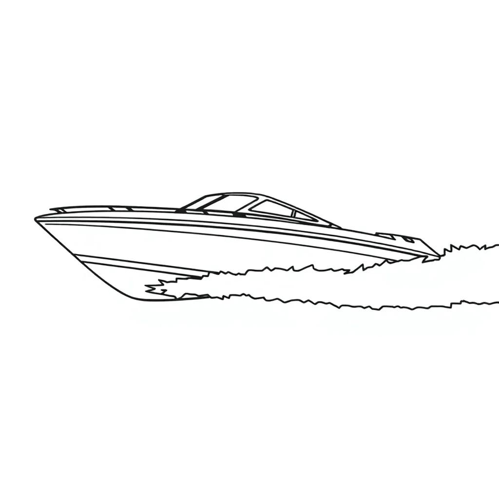 Coloring Pages Of Speed Boats