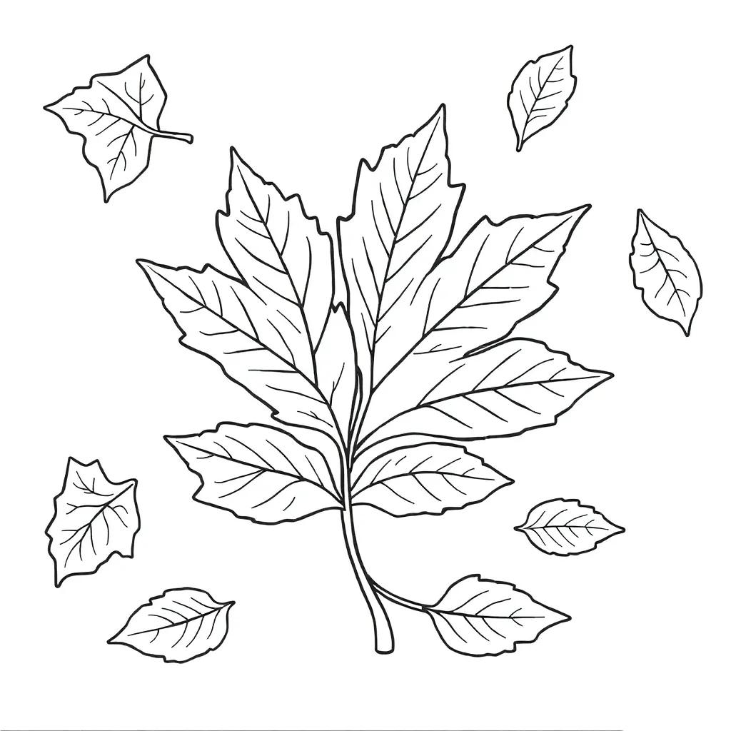 Coloring Pages For Fall Leaves