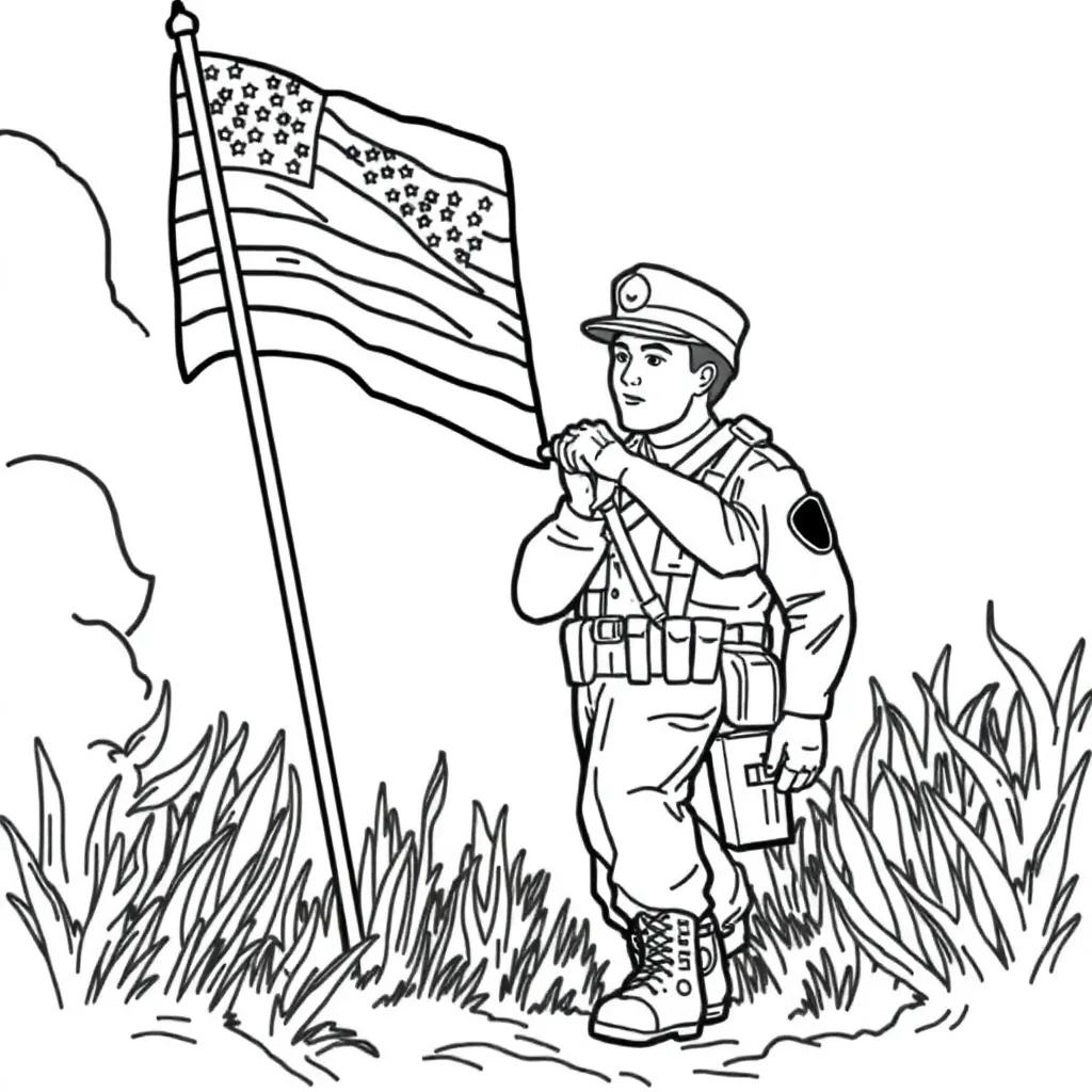 Coloring Pages Of Veterans