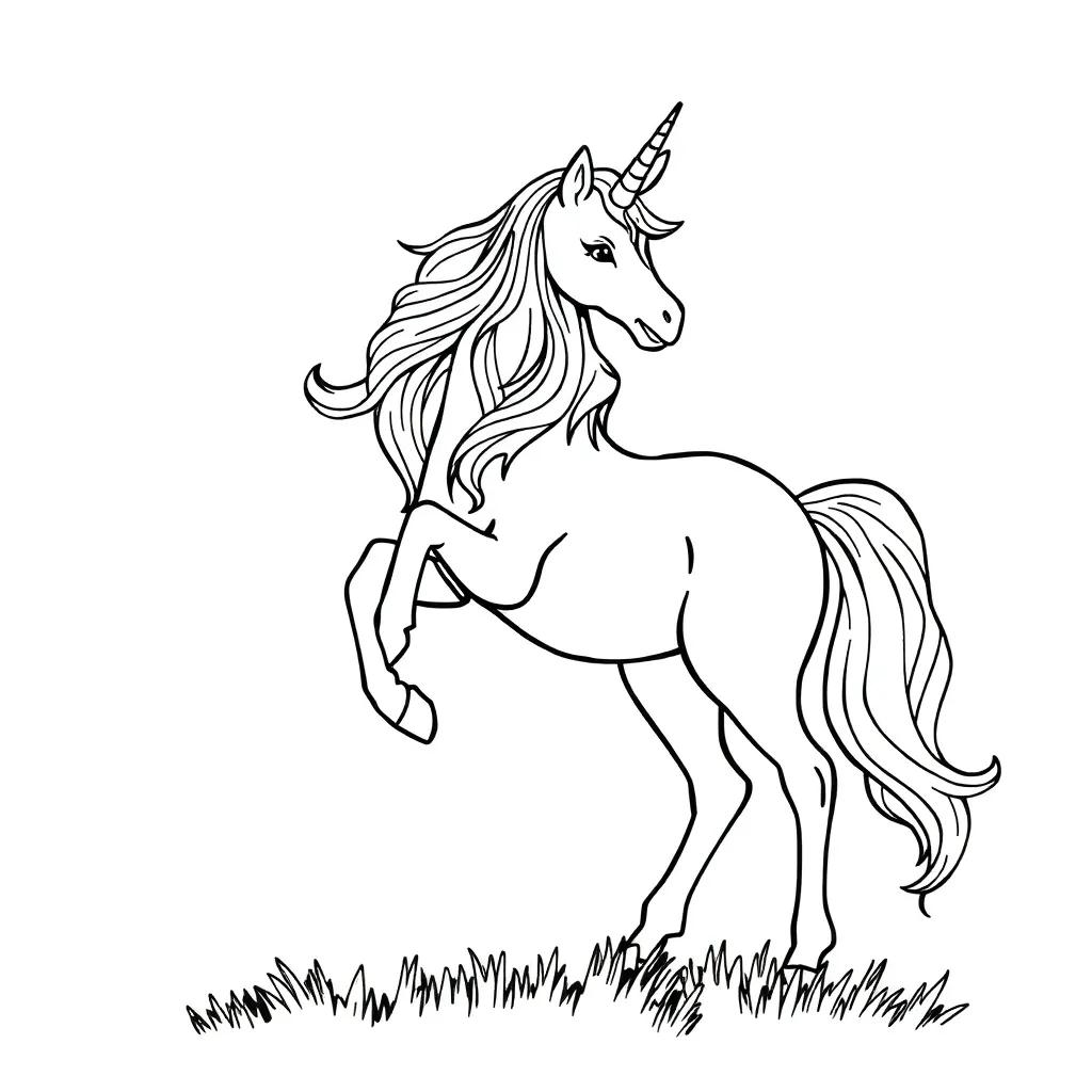 Coloring Page Of A Unicorn