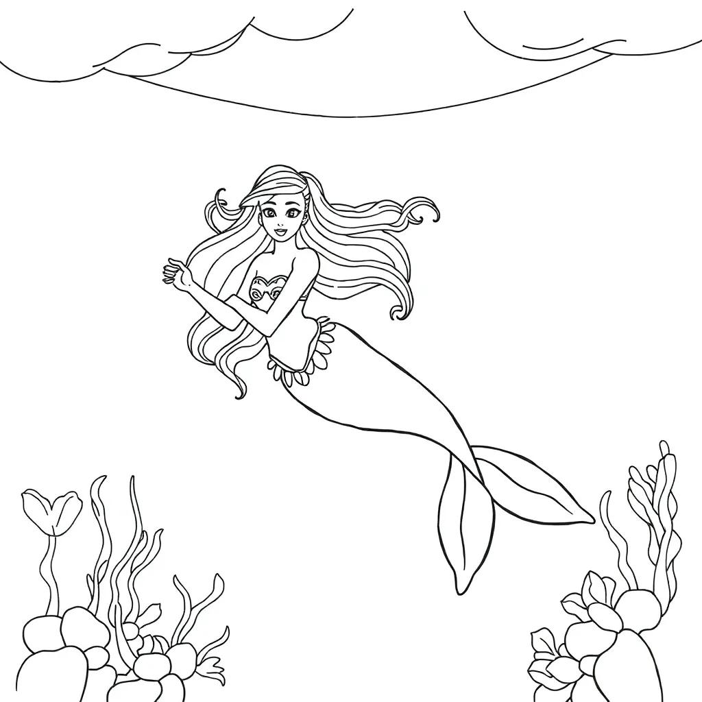 Coloring Pages Of Mermaid