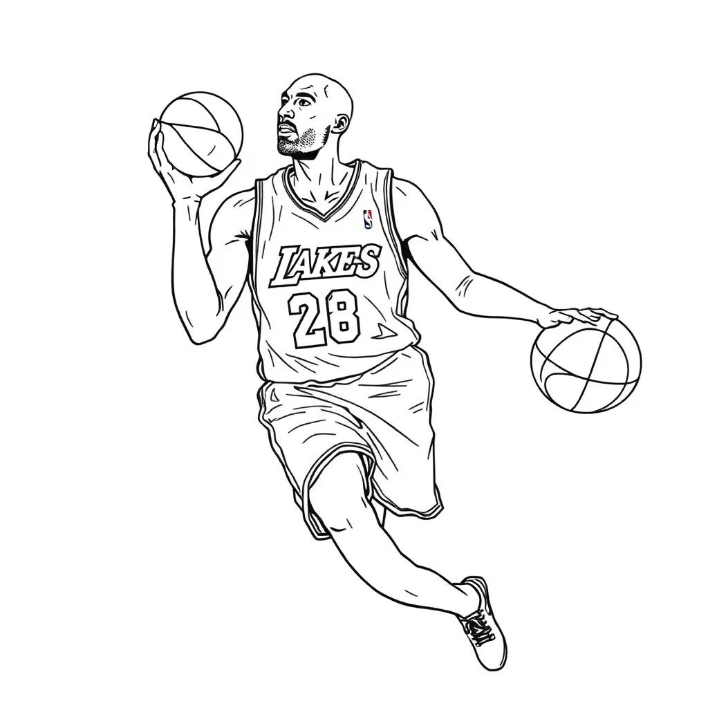 Coloring Pages Of Kobe Bryant