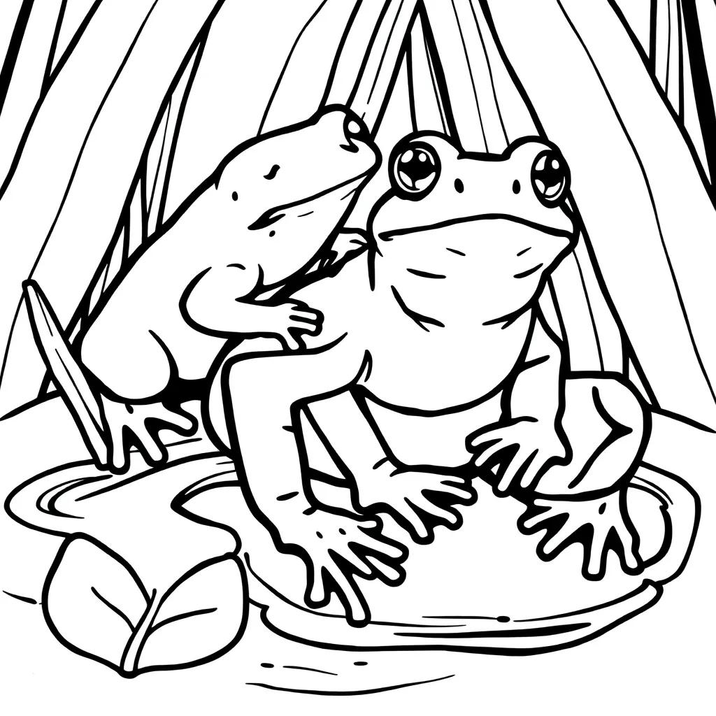 Coloring Pages Of Frogs And Toads