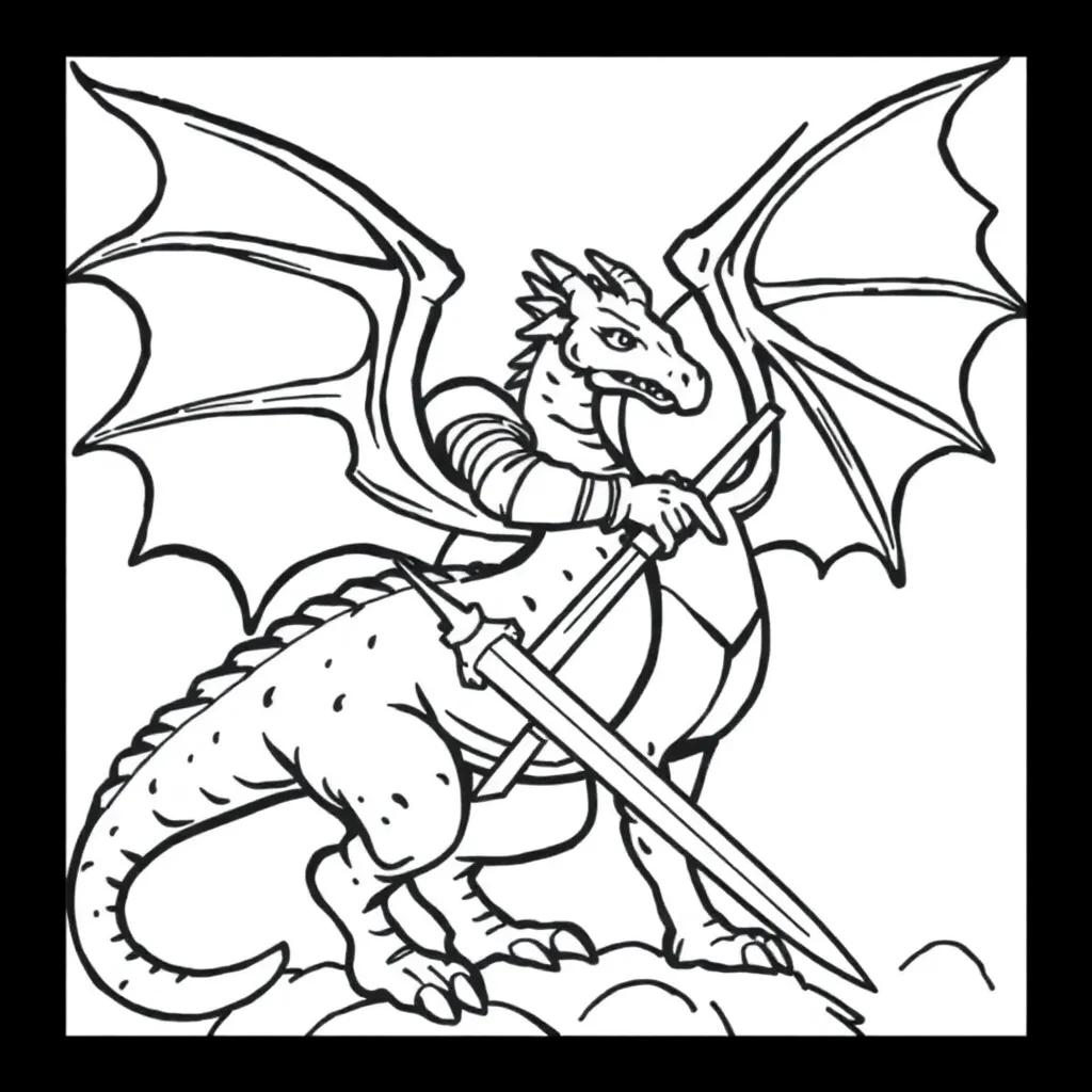 Coloring Pages Knights And Dragons