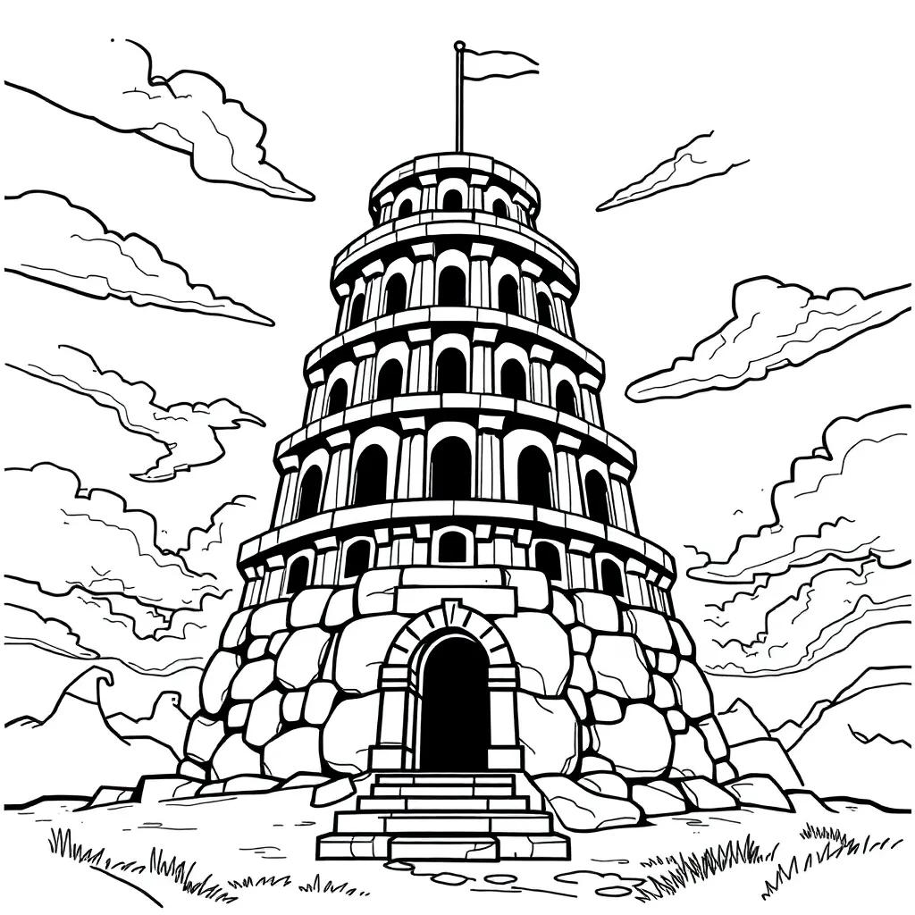 Coloring Page Tower Of Babel