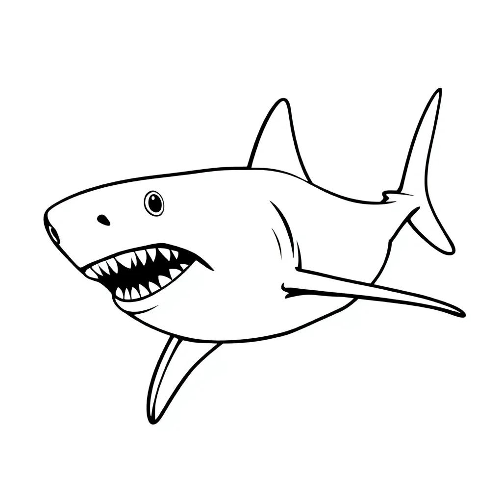 Coloring Pages Great White Shark