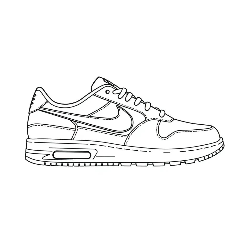 Coloring Pages Of Nike Shoes