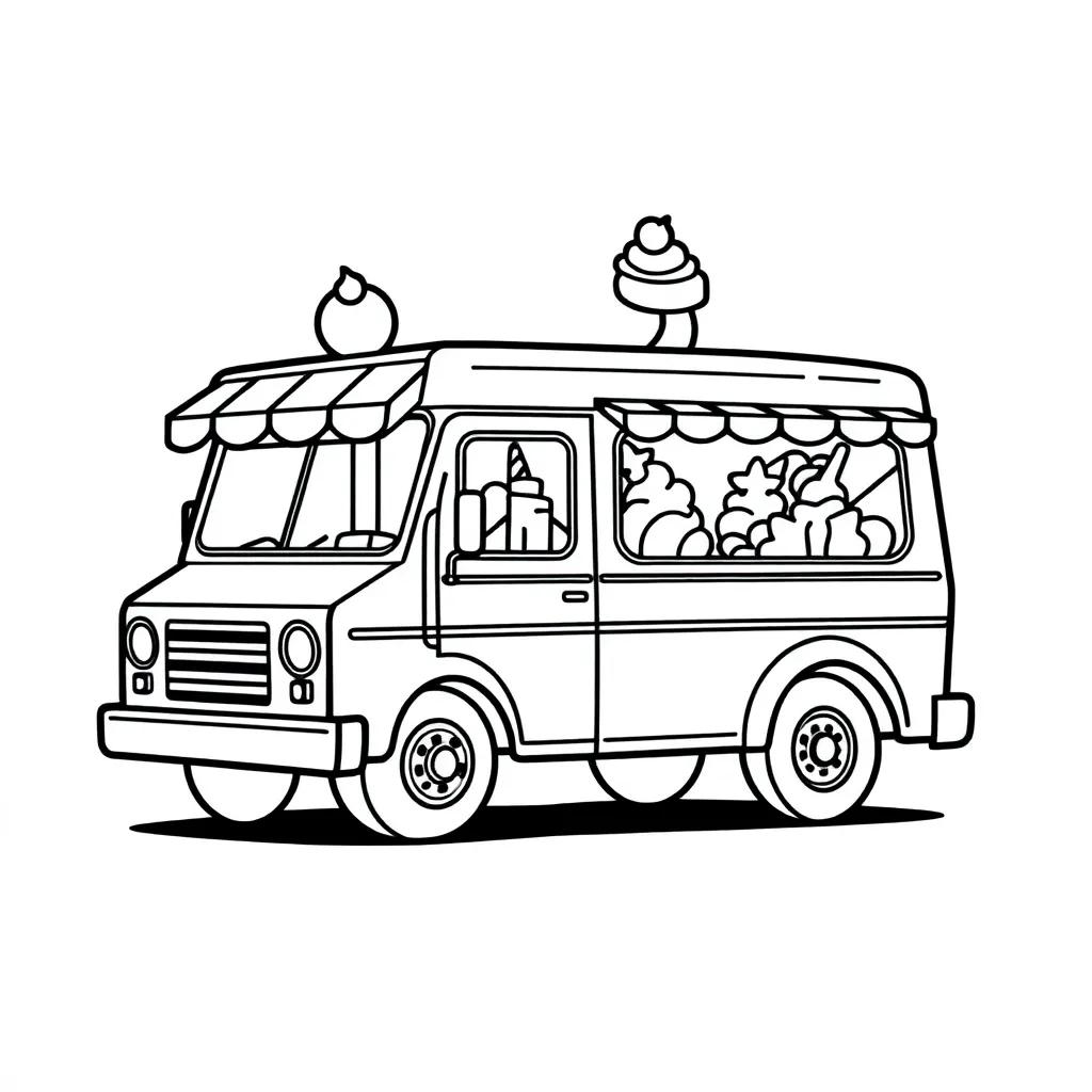 Coloring Pages Ice Cream Truck