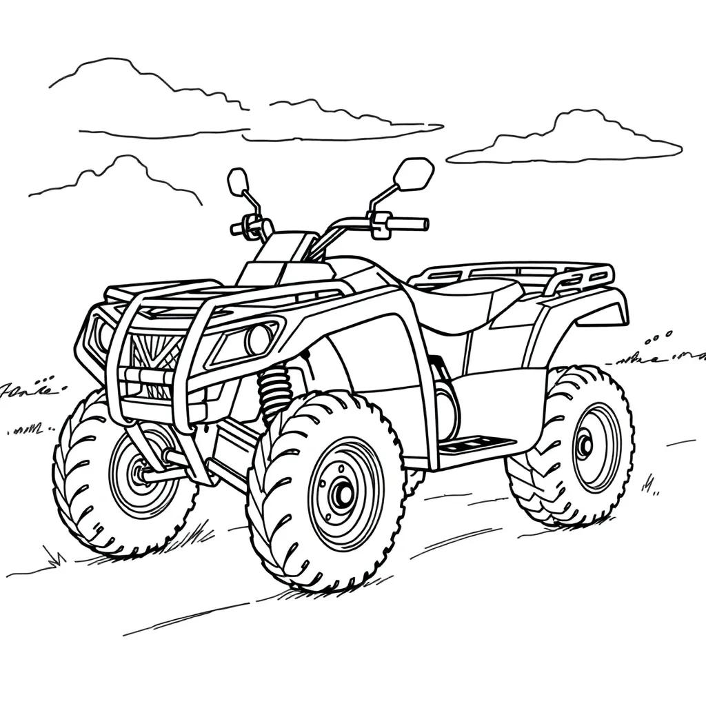 Coloring Pages Four Wheeler