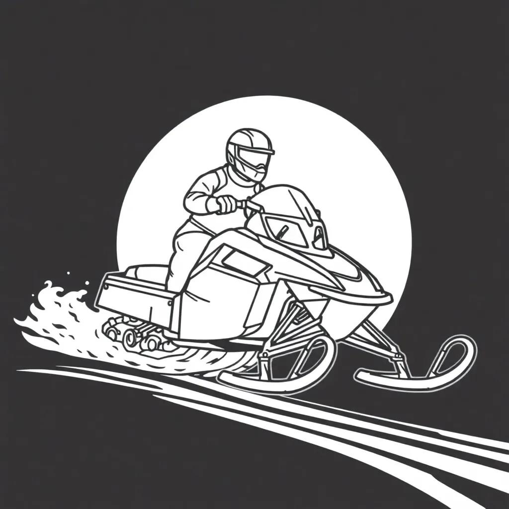 Coloring Pages Of Snowmobiles