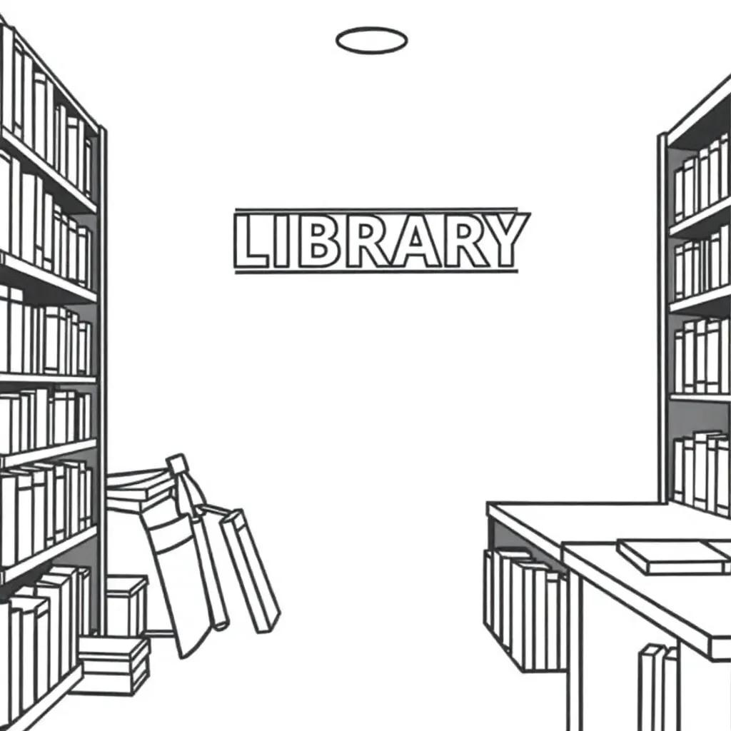 Coloring Pages For Library