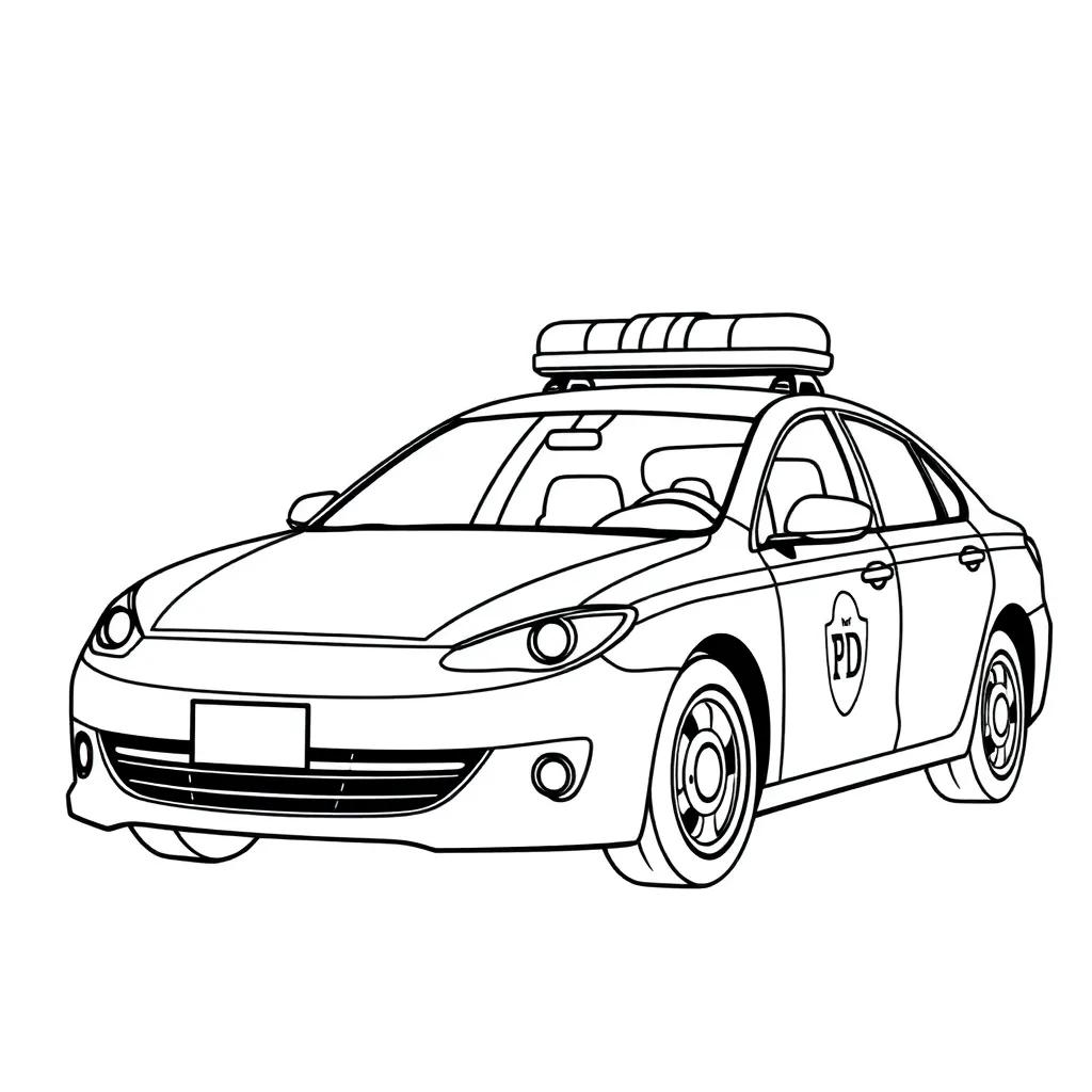 Coloring Page Police Car
