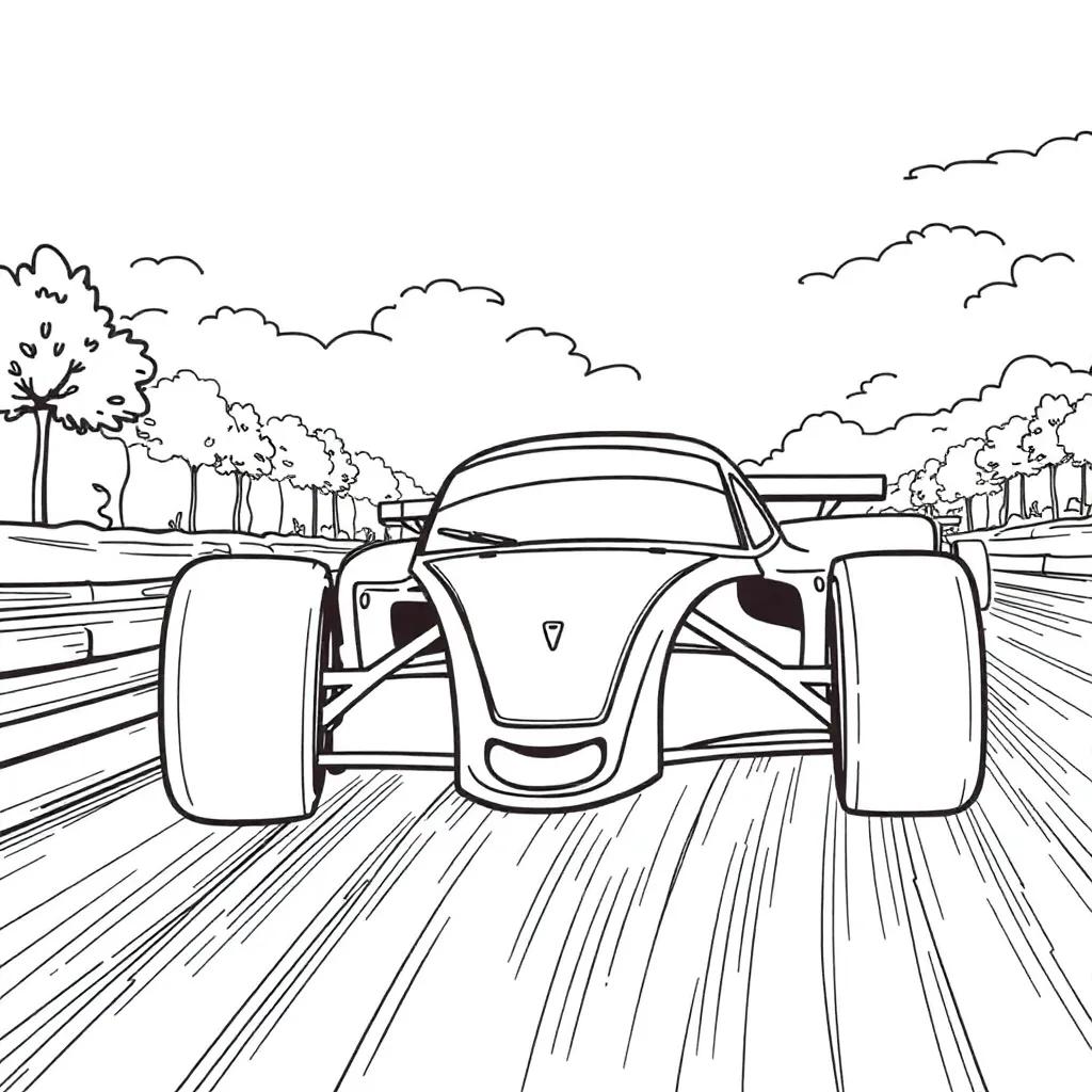 Coloring Pages Race Cars