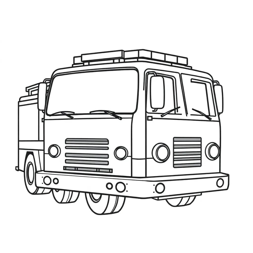 Coloring Page Of A Fire Truck