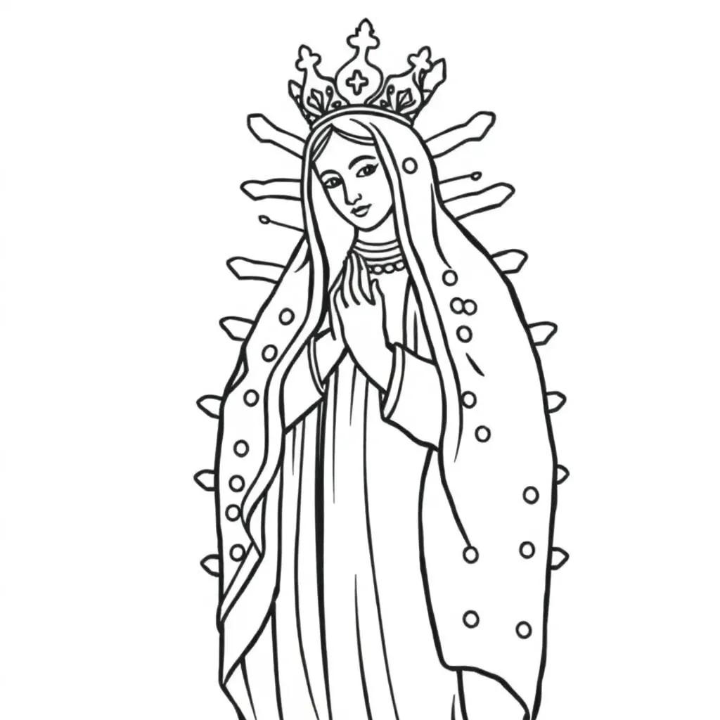 Coloring Pages Of Our Lady Of Guadalupe