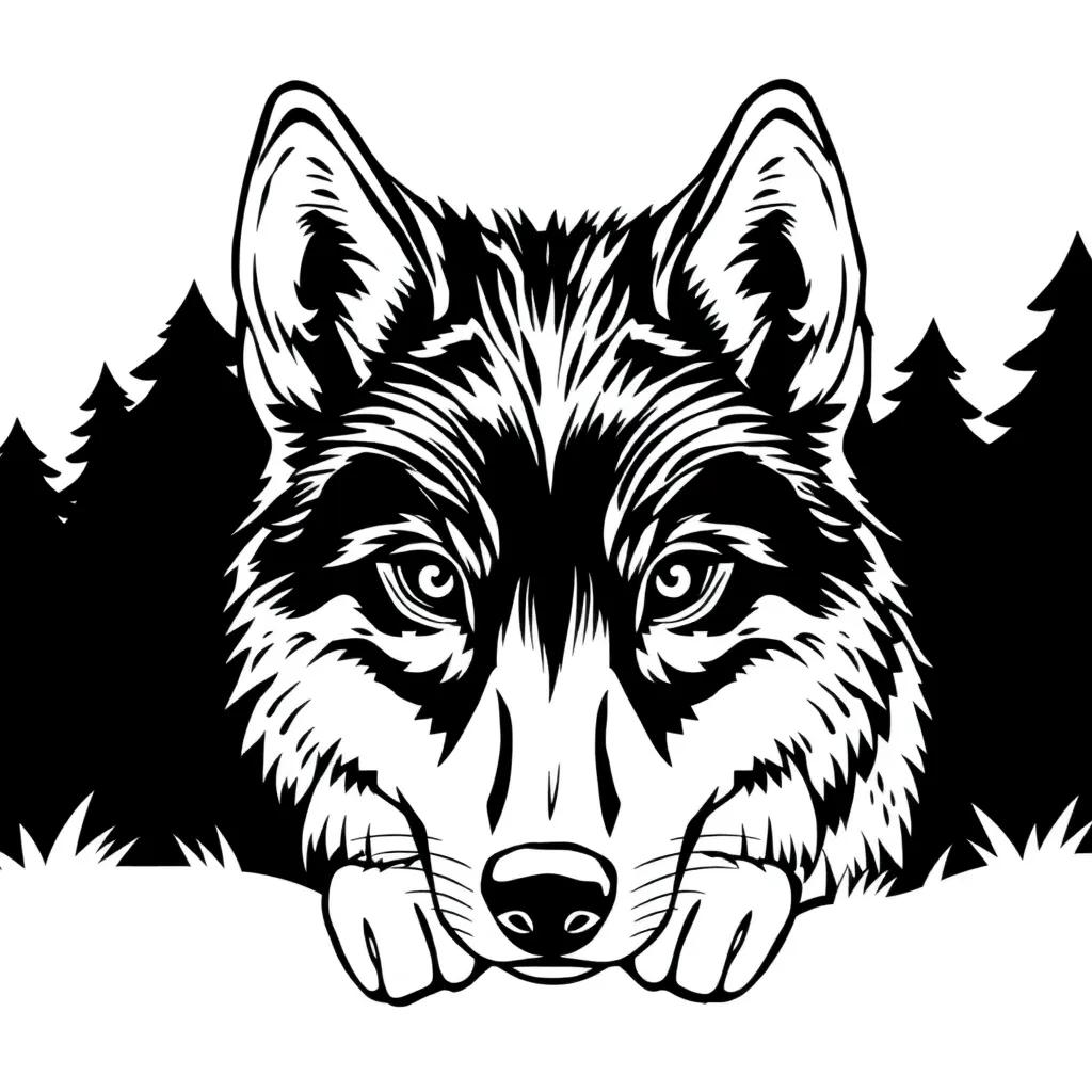 Coloring Pages Of Cute Wolves