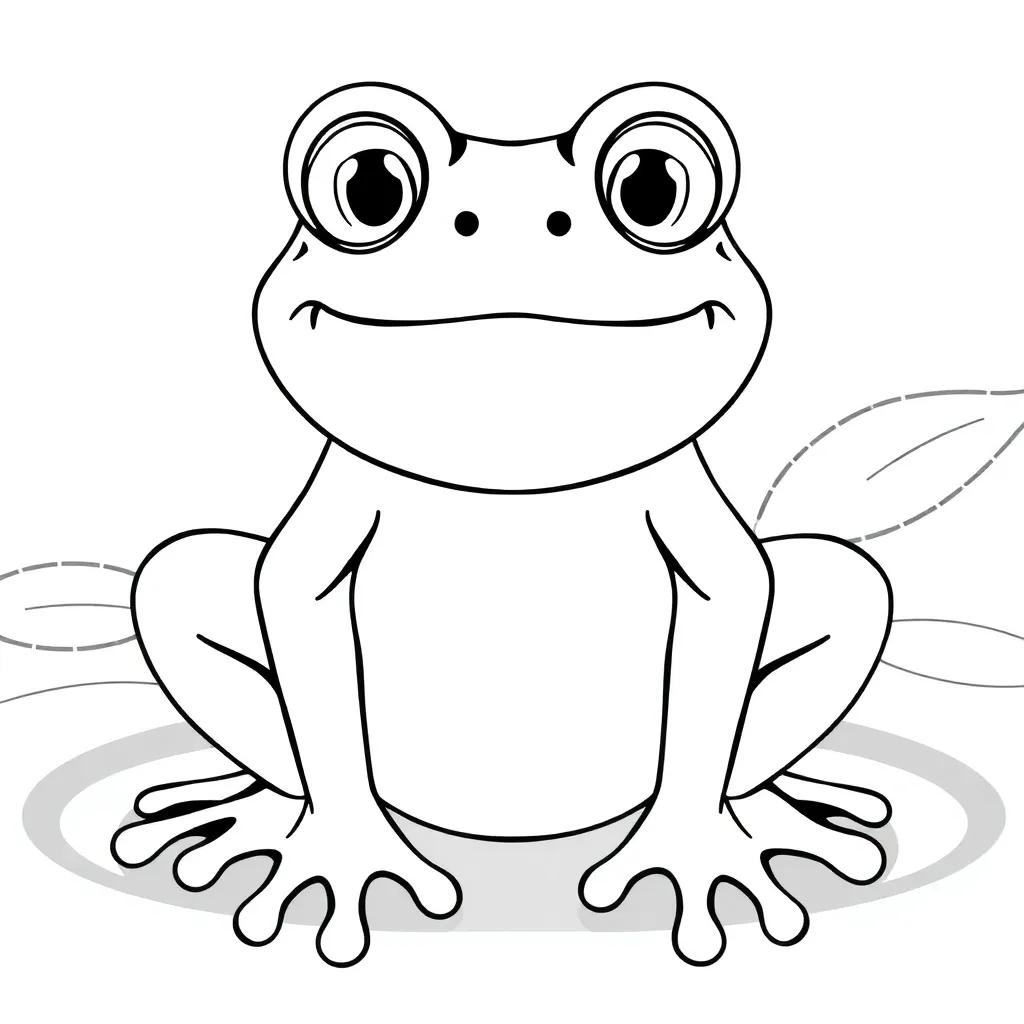 Coloring Pages Of Cute Frogs
