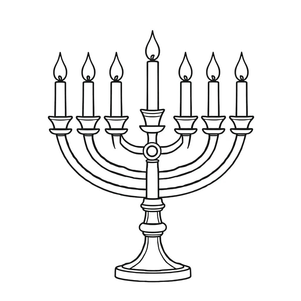 Coloring Page Of Menorah
