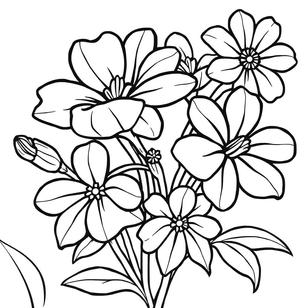 Coloring Pages Flowers Easy