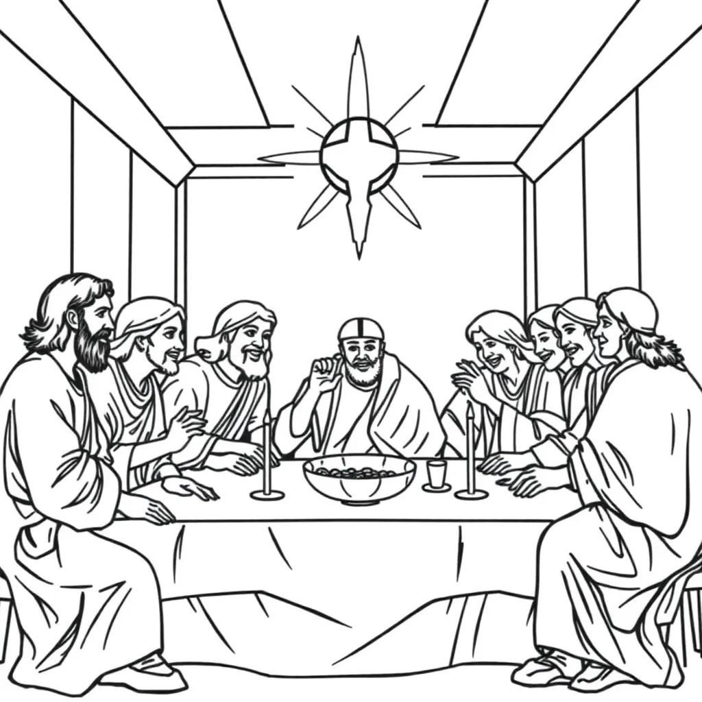 Coloring Page Last Supper