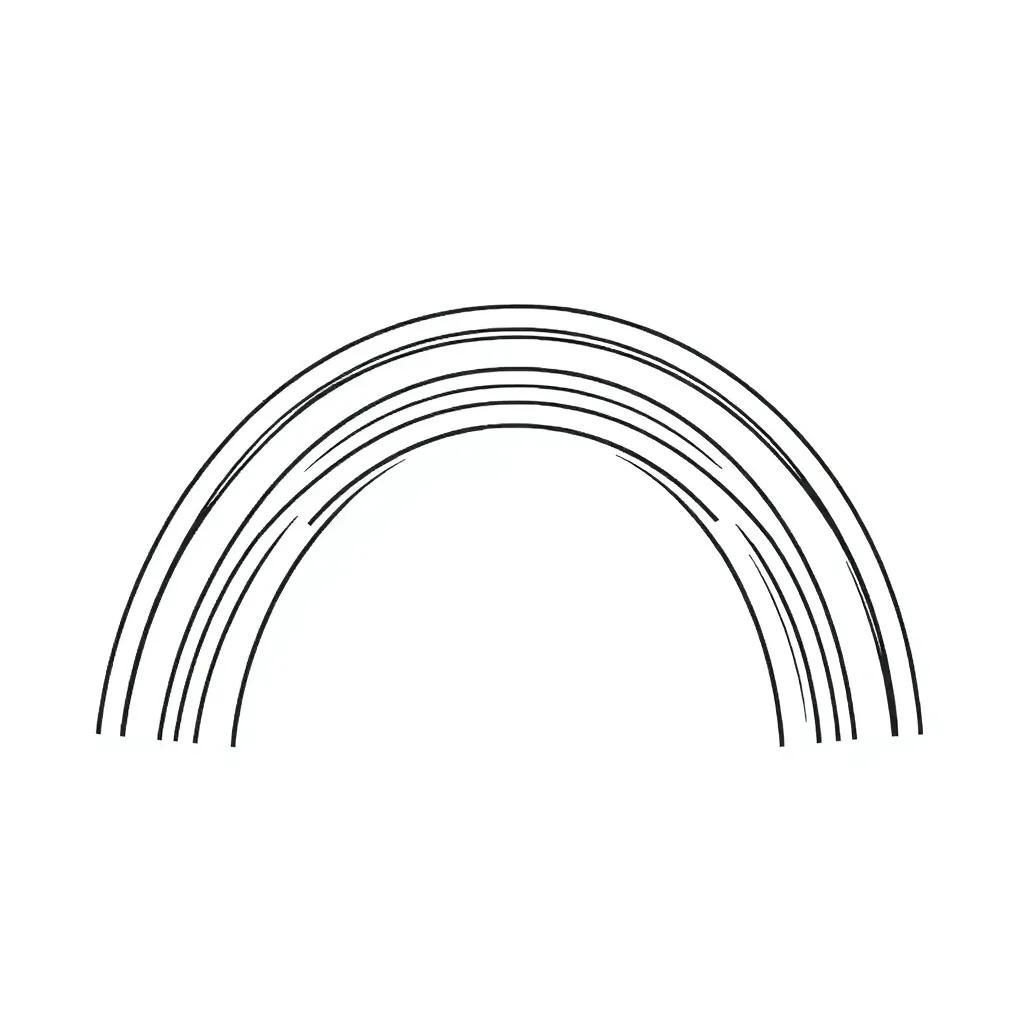Coloring Page Of A Rainbow
