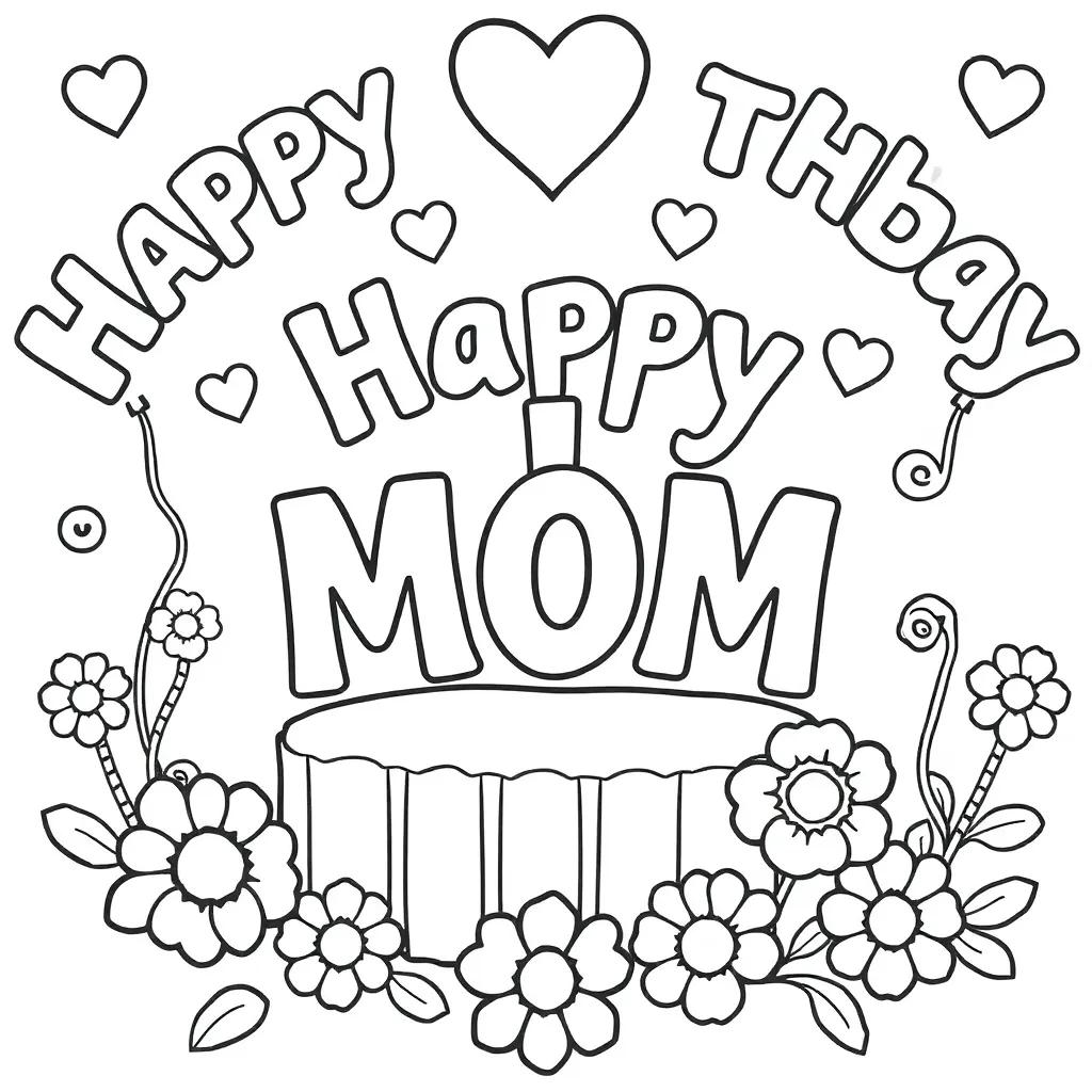 Coloring Pages For Mom’s Birthday