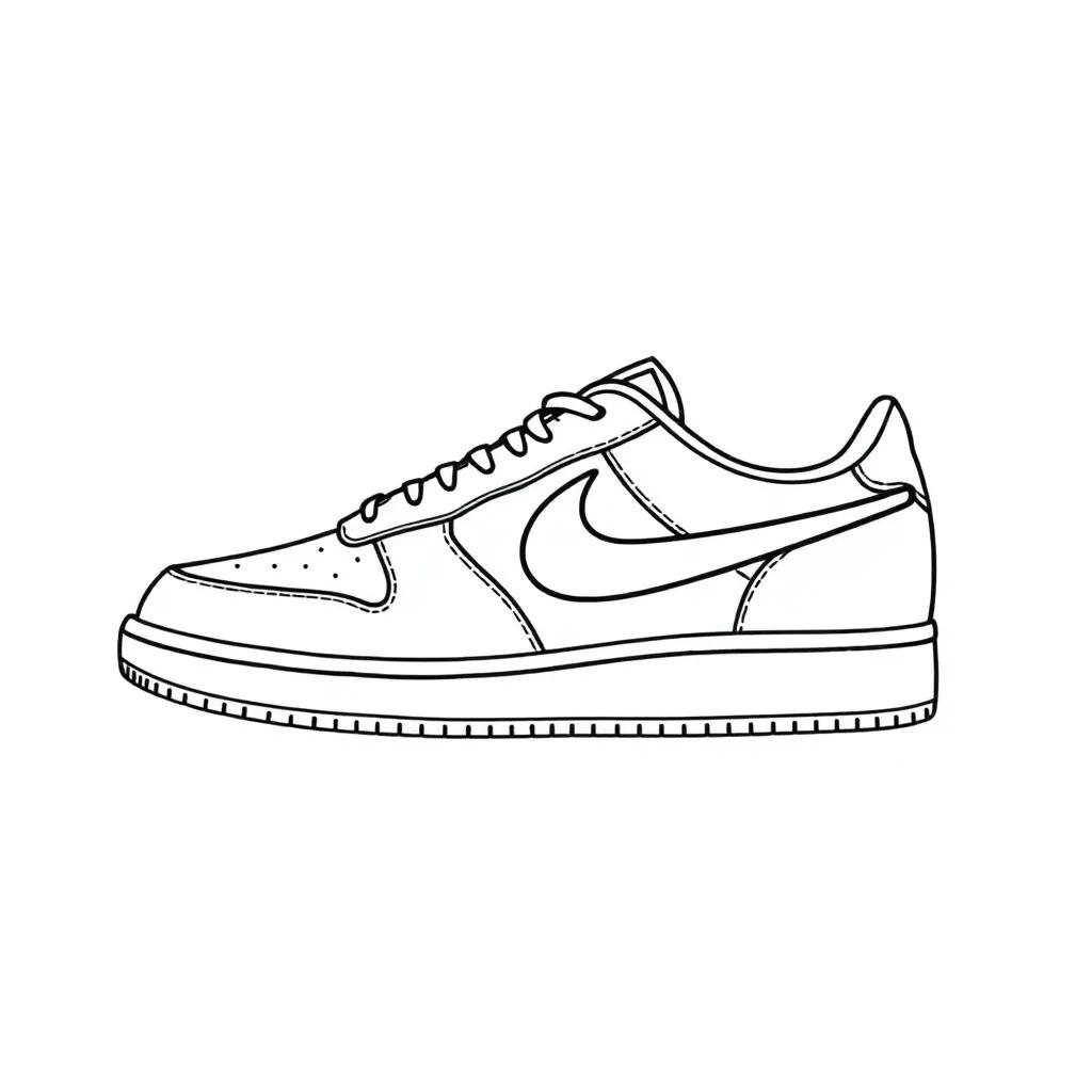 Coloring Pages Nike Shoes