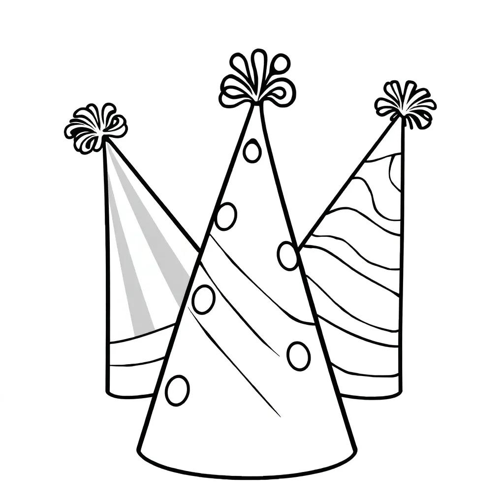 Coloring Pages Of Party Hats