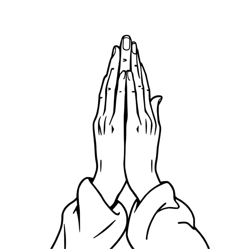 Coloring Page Praying Hands