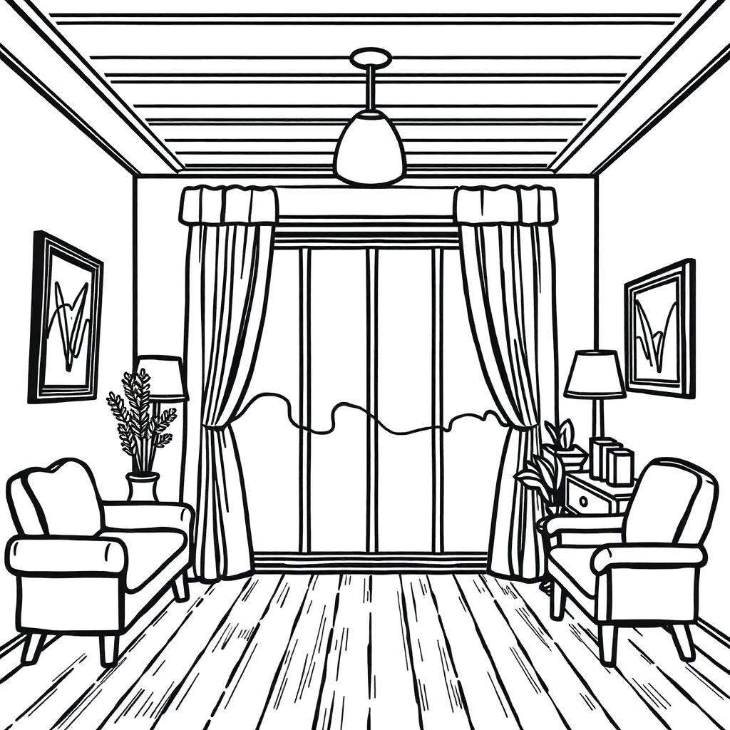Coloring Pages Of A Room