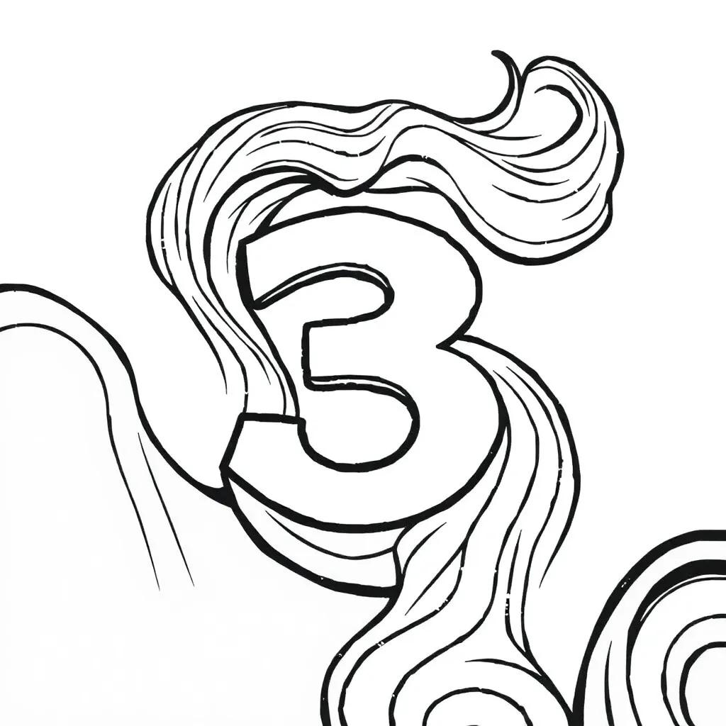 Coloring Pages Of The Number 3