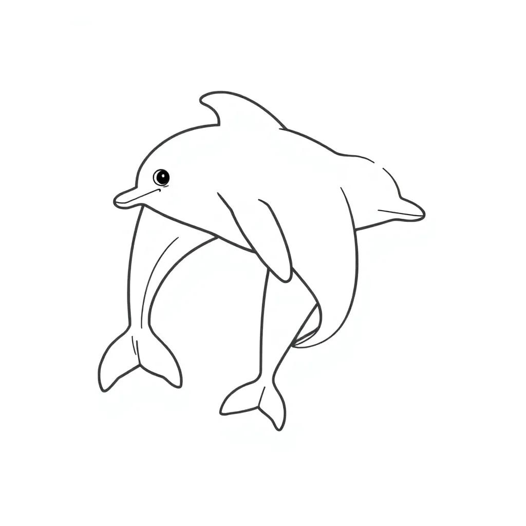 Coloring Pages Of Dolphins Cute