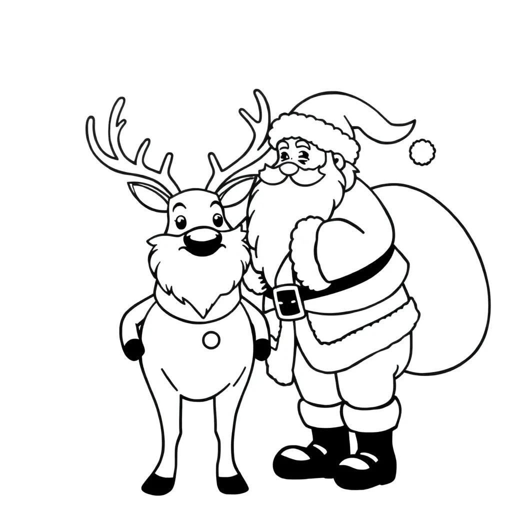 Coloring Pages Of Rudolph And Santa Coloring Pages Of Rudolph And Santa