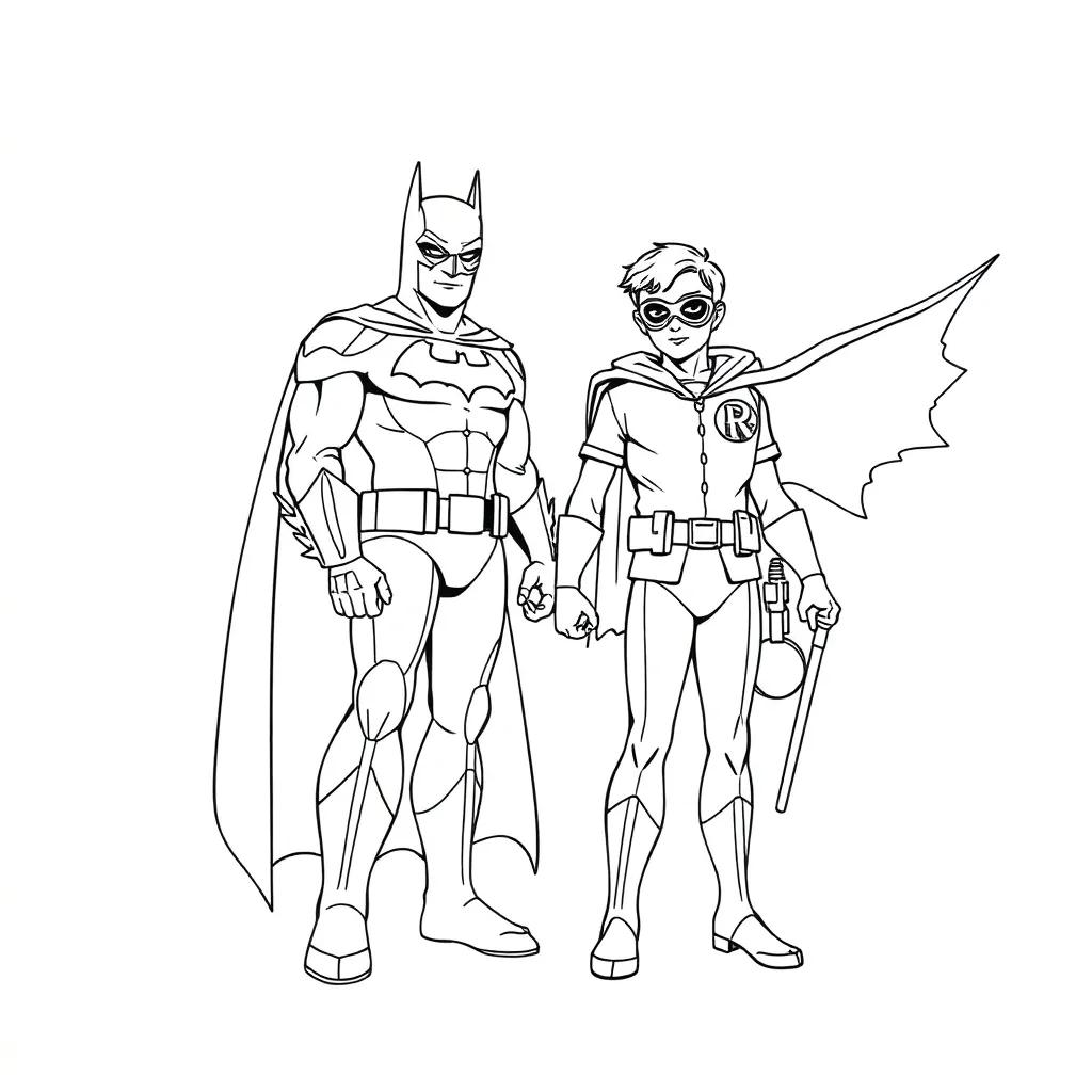 Coloring Pages Batman And Robin Coloring Pages Batman And Robin