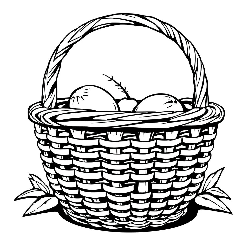 Coloring Pages Of A Basket