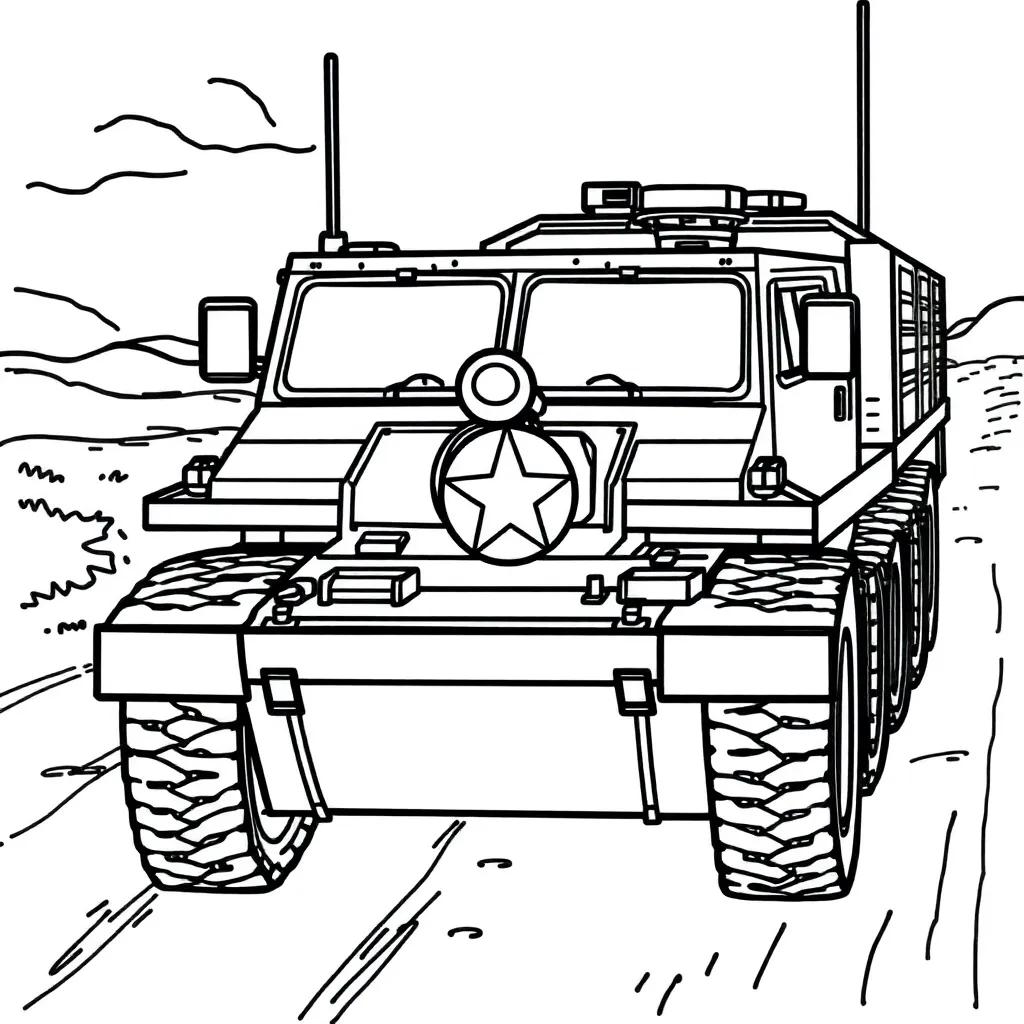 Coloring Pages Military Vehicles