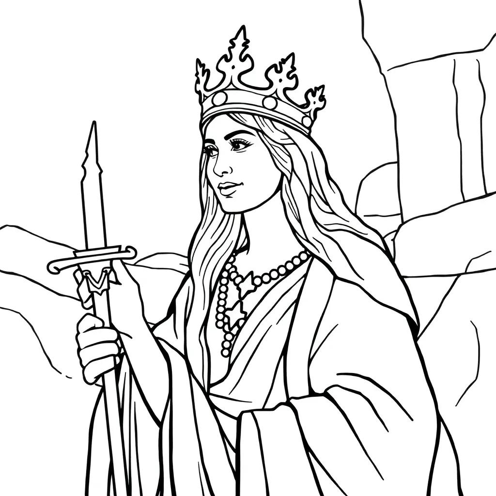 Coloring Page Of Queen Esther