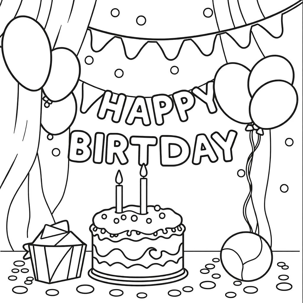 Coloring Pages For Birthday Party