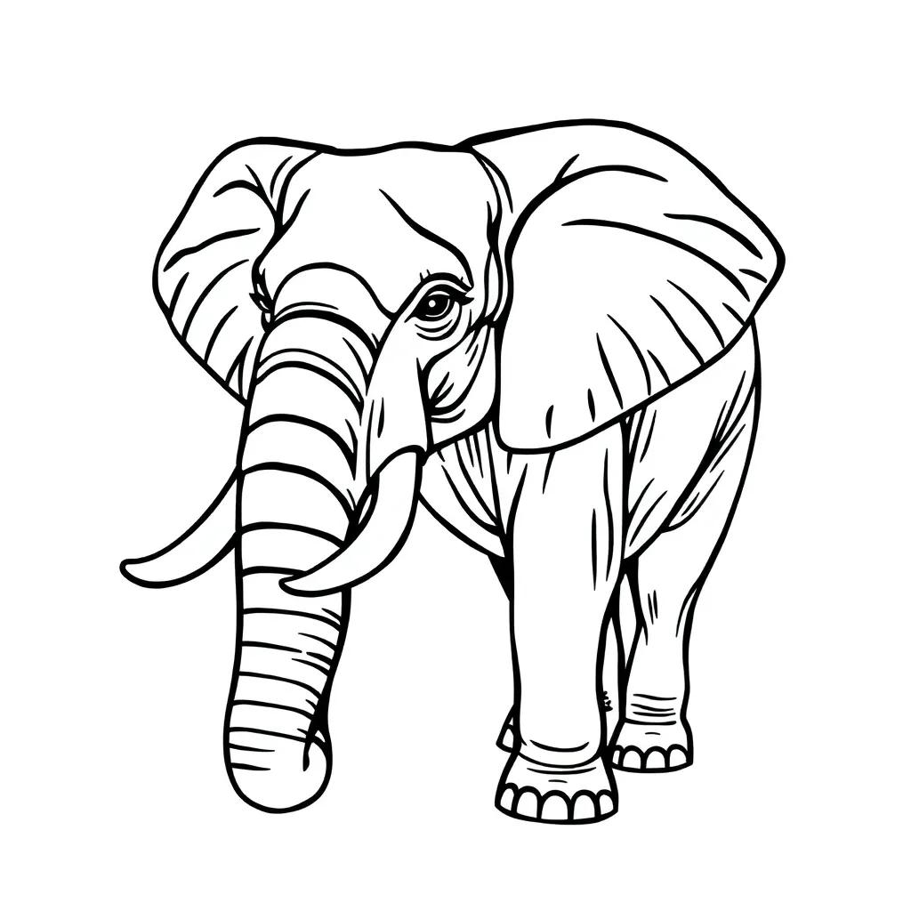 Coloring Page Of Elephant