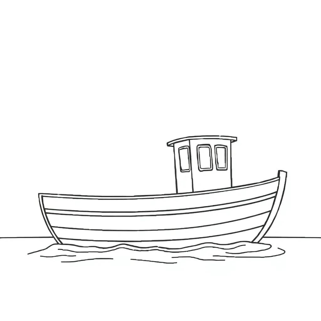 Coloring Page Of A Boat Coloring Page Of A Boat