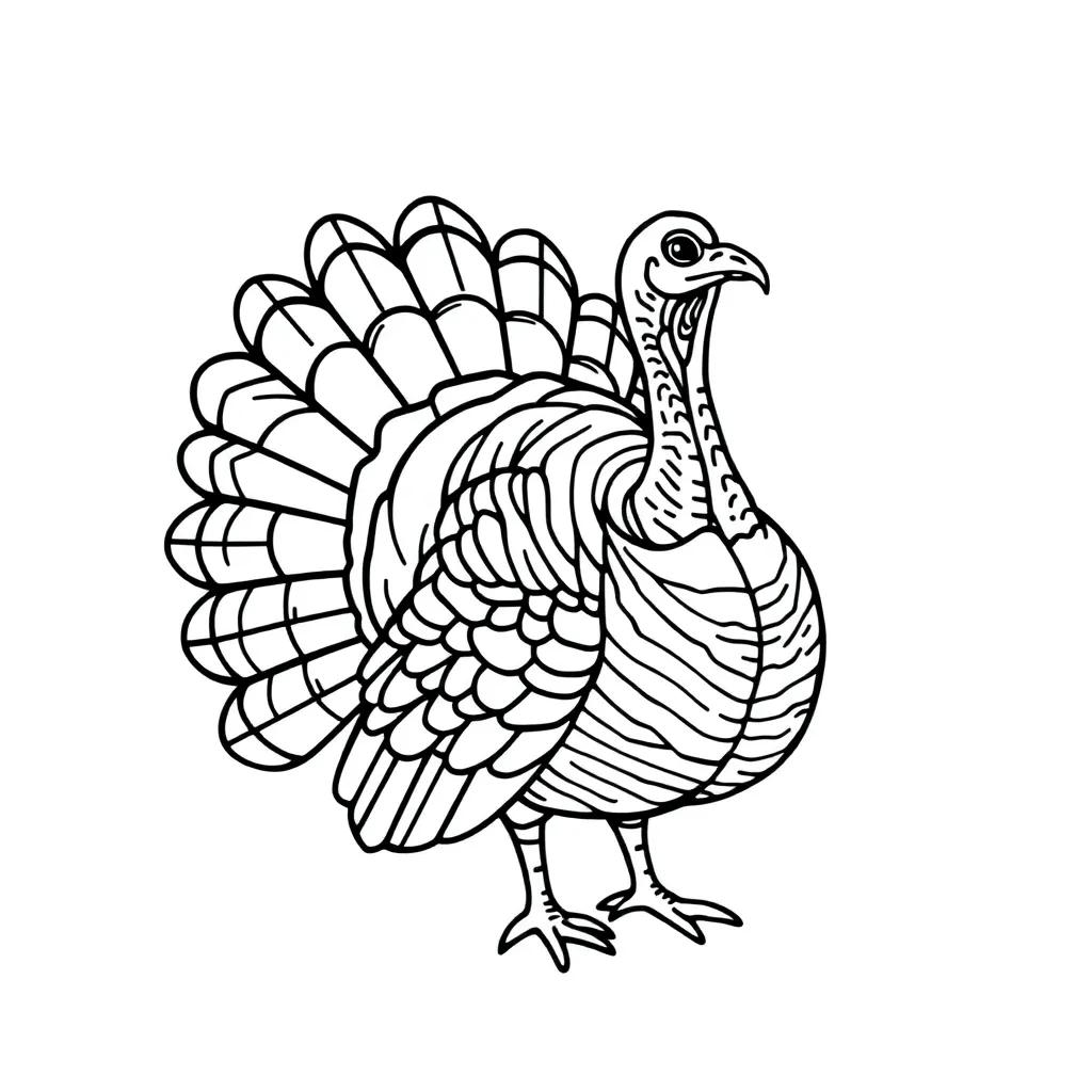Coloring Pages Of Turkeys Free