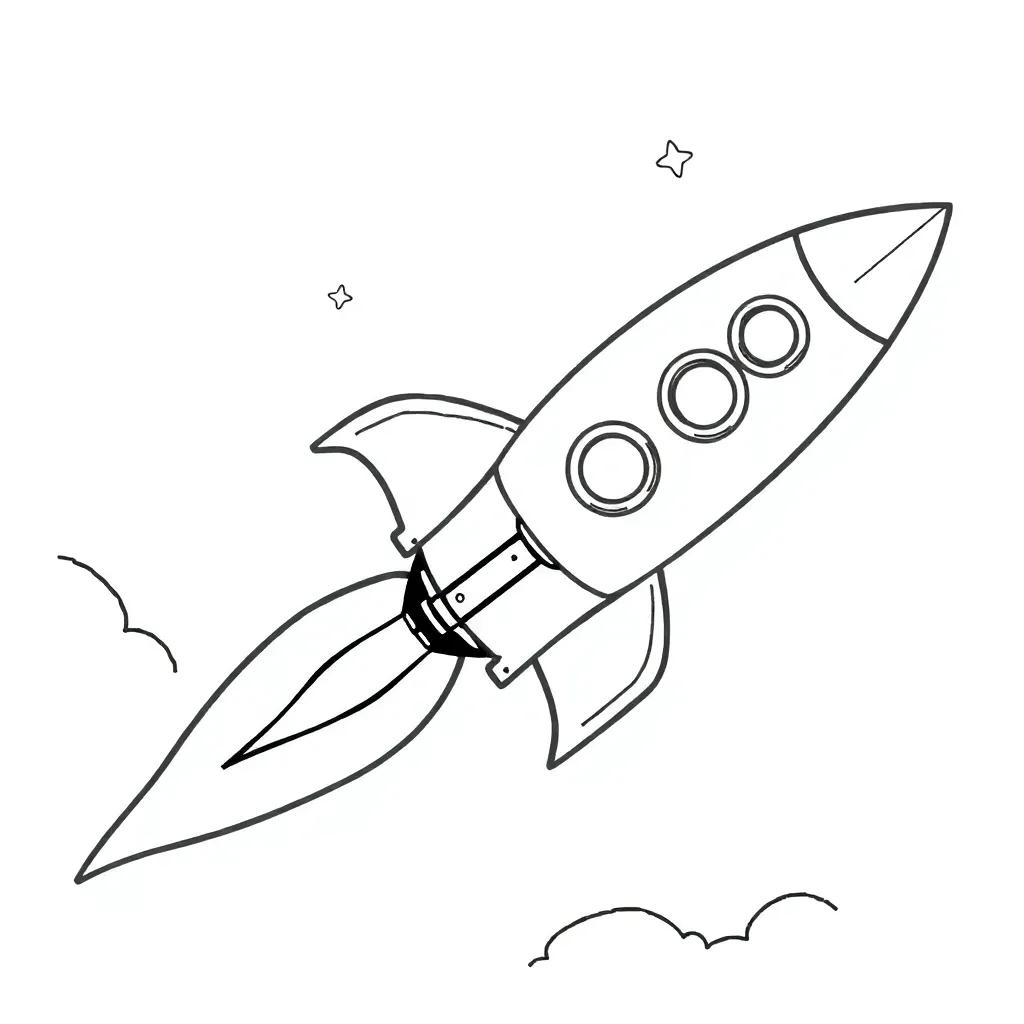 Coloring Page Rocket Ship Coloring Page Rocket Ship