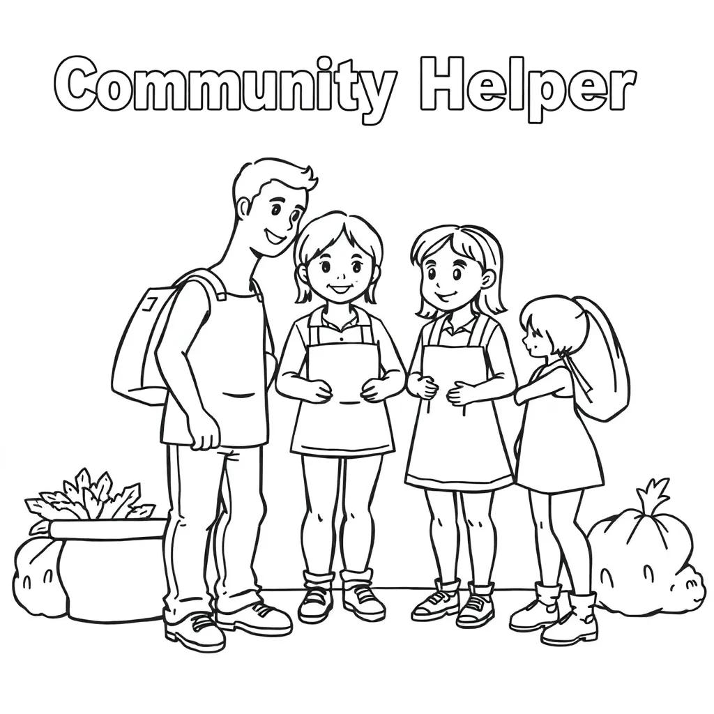 Community Helper Color Pages