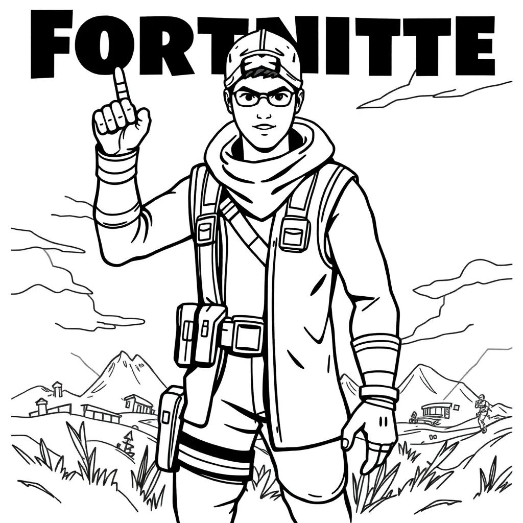 Cool Fortnite Coloring Pages