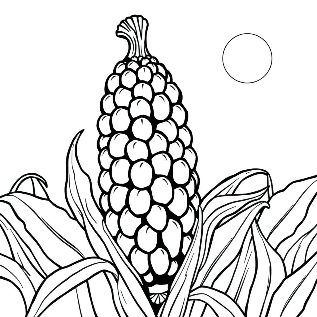 Corn Coloring Pages Printable
