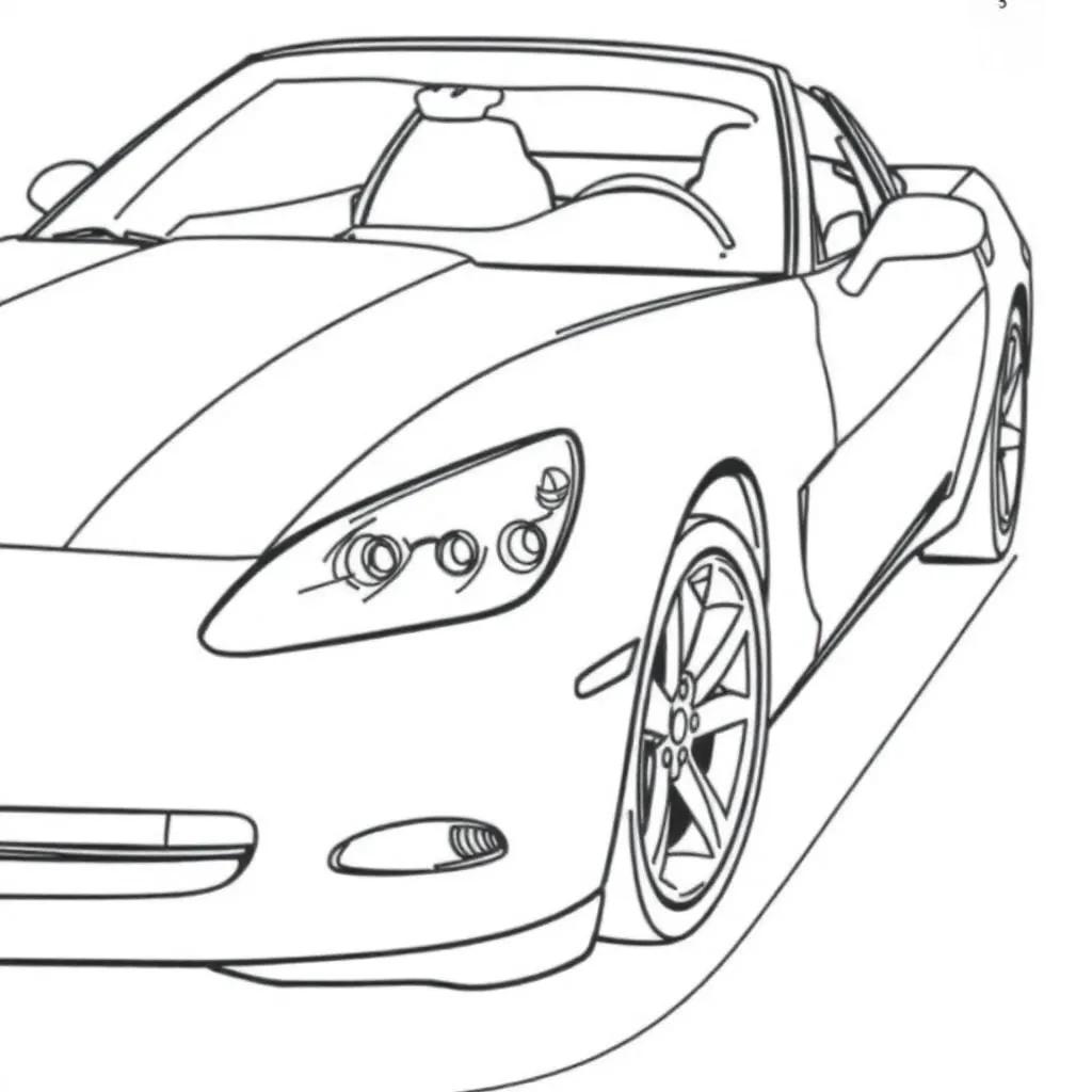Corvette Coloring Pages Printable
